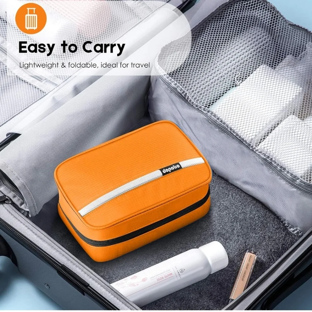 Travel Toiletry Bag - Waterproof, Hanging Hook, Portable Organizer for W & M